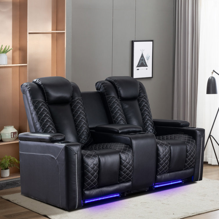 Leather home theater row online seating latitude run upholstery